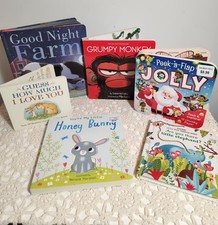 Children's Board Book Lot of 6 Picture Books Baby Toddler Kids Early Learning