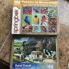 2 Sets Of Puzzles . Large 64pc And X-large 100 Pc. Strong And Colorful PCs