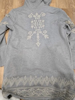 Willow Clay RN 93608 Women's Hooded Long Cardigan Sweater Zip-Up Gray... - Image 1 of 4