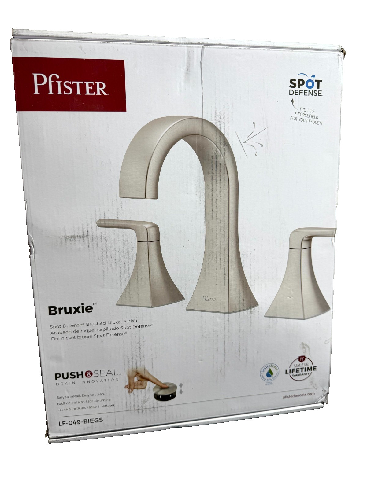 Pfister Bruxie 8 in. Bathroom Faucet w/ Drain Kit in Spot De