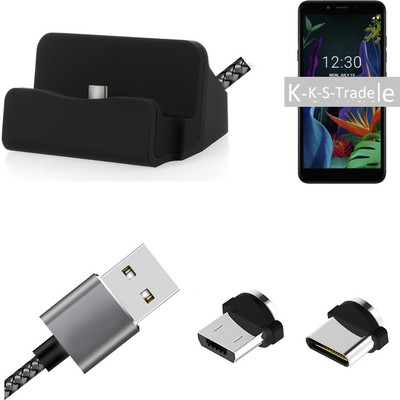 Ladestation für OnePlus 7 Pro + USB-Typ C u. Micro-USB-Adapter