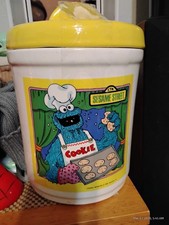 RARE Vintage 1980 Cookie Monster Jar Sesame Street Muppets 970 Ceramic with Lid