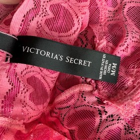 Victoria's Secret Sexy Little Things Womens Pink Lace Halter Neck Bodysuit Sz M