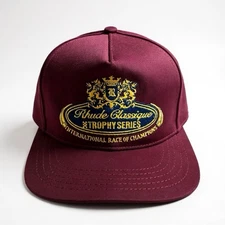 Rhude Classique Trophy Series Snapback Hat – Maroon/Gold – Rare Streetwear Cap