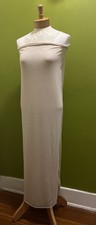 Naked Wardrobe Body Con Strapless Beige Sheath Dress Sz Medium