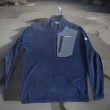 Eddie Bauer Zip Up Sweater Blue Men s M Firstascent Pullover Jacket Unisex
