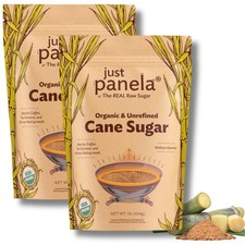 Organic Unrefined Cane Sugar  1 Pound, Pack o...