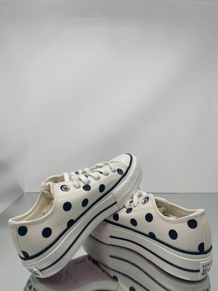 Converse Women's Chuck Taylor All Star Low-Top Lift Platform Sneaker Polka Dots - Image 2 of 4