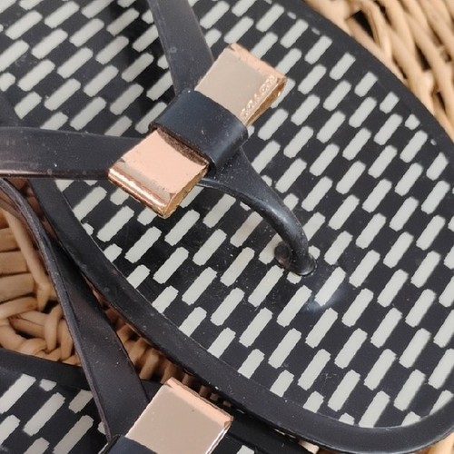 Coach Black and White Jelly Bow Details Thong Sandals Size 10B Casual Designer - Bild 7 von 10