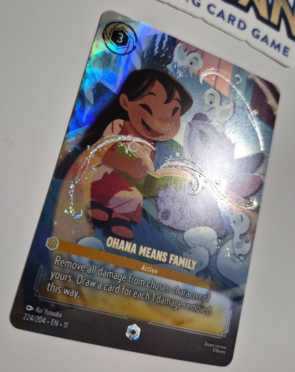 Disney Lorcana Winterspell Enchanted Ohana Means Family Lilo and