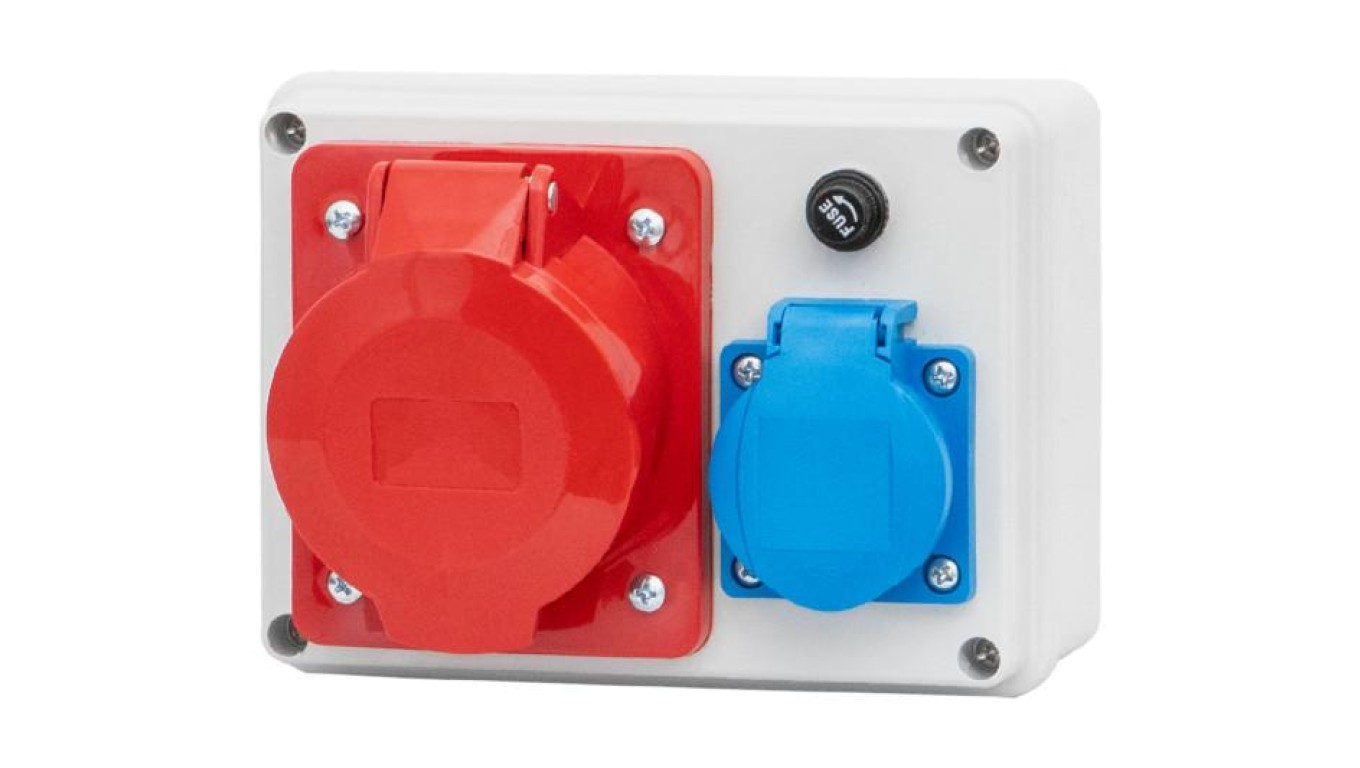 Distribution R-150 Sockets 32A 5p, 230V with Fuse F3.0084