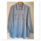 NWT Autograph Lyocell Breezy Days Chambray Shirt 22