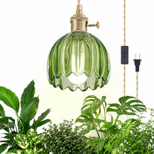 Hanging Grow Lights for Indoor Plants, 12W Full Spectrum 98 CRI Grow Lamp, Dual