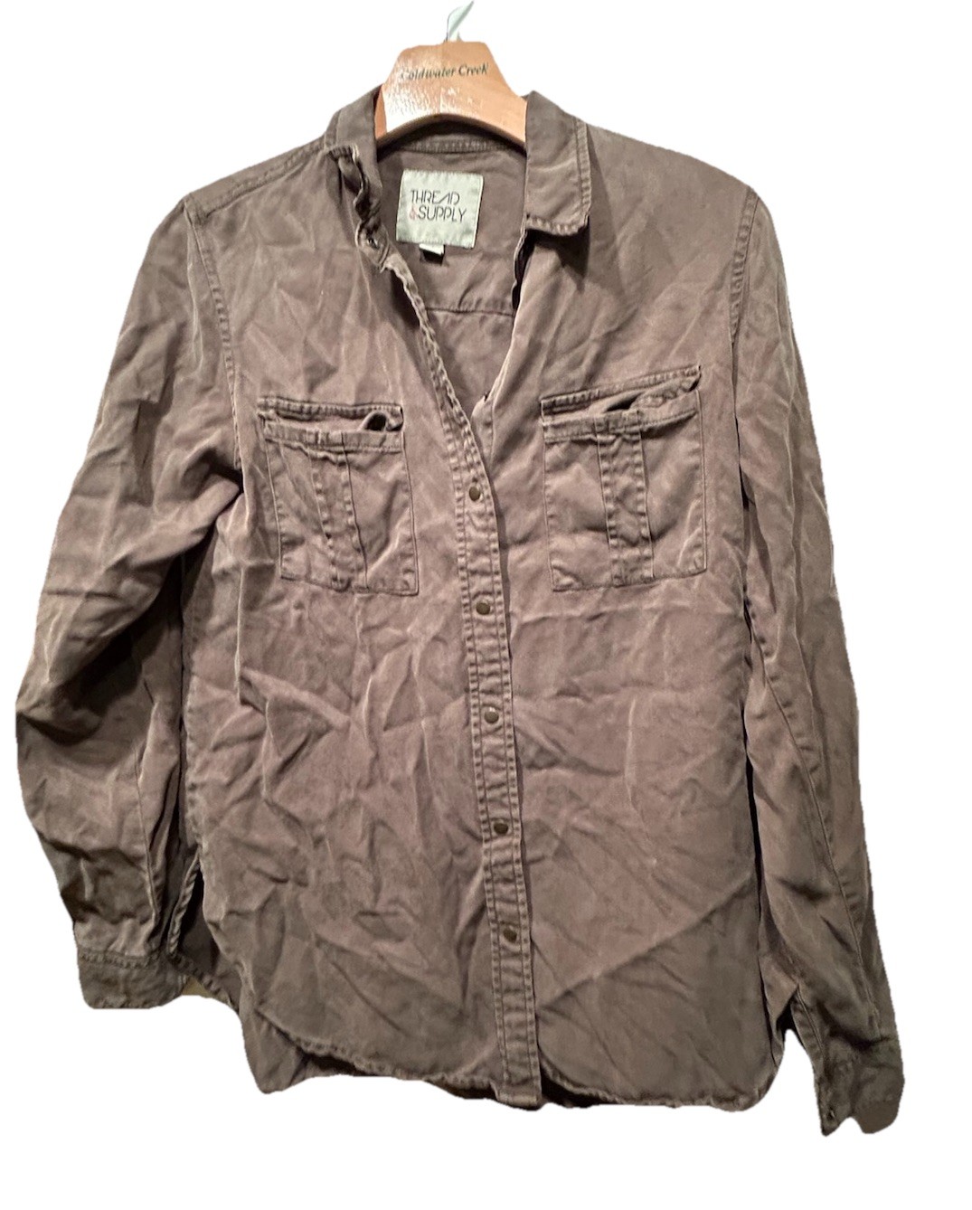 Thread and Supply Shacket Jacket Button Front Siz… - image 1