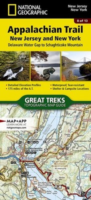Appalachian Trail: New Jersey and New York Map [Delaware Water Gap to Schaghtico