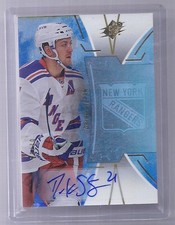 16-17 2016-17 SPX DEREK STEPAN BLUE AUTOGRAPH /99 29 NEW YORK RANGERS