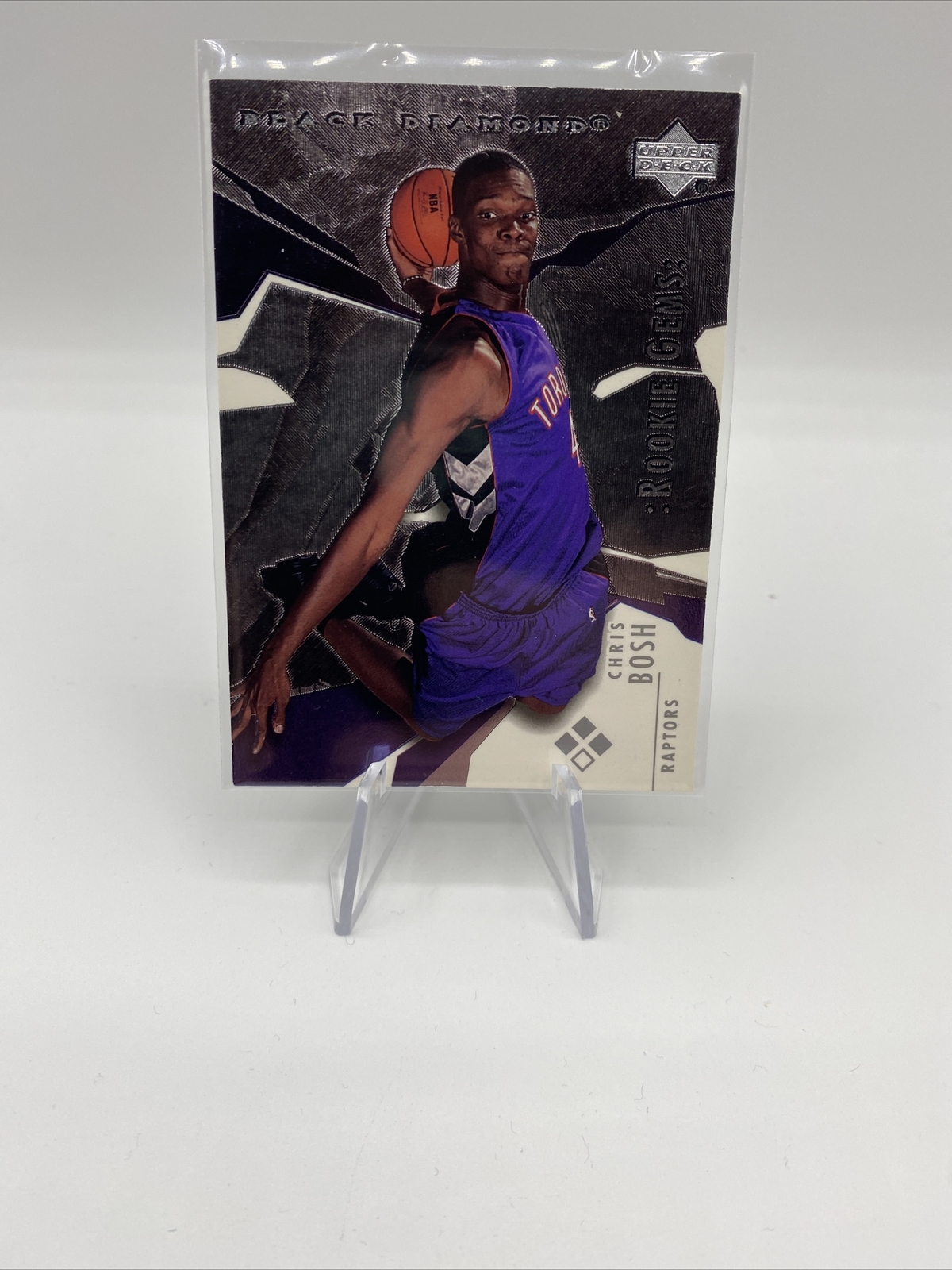 2003-04 Upper Deck Black Diamond CHRIS BOSH Rookie Gems RC #150 Toronto Raptors