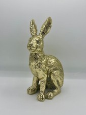 Resin-Hase "Amy" sitzend (27,5 cm / gold / Osterhase / Ostern/ Osterdeko, Deko)