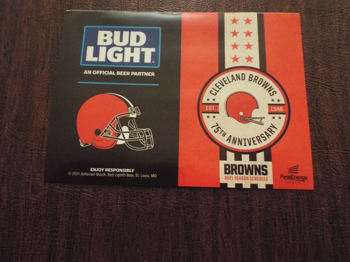 CLEVELAND BROWNS 2021 NFL CLEVELAND BROWNS POCKET SCHEDULE NEW