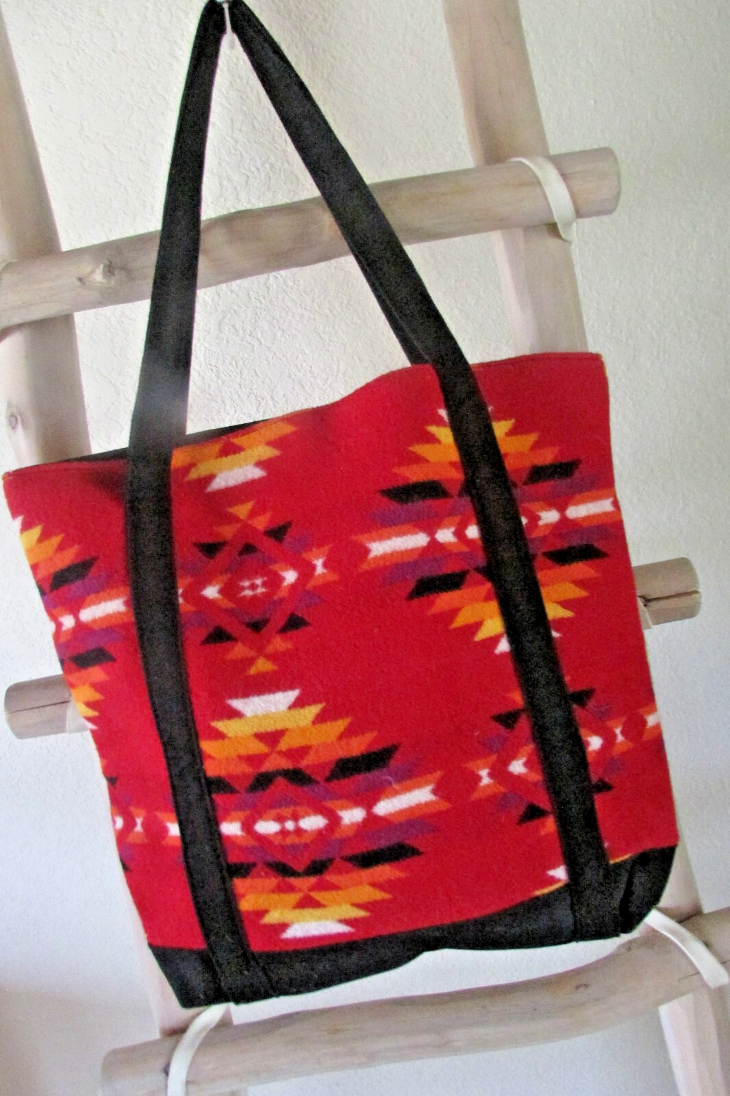 PENDLETON BLACK CANVAS RED MULTI NATIVE WOOLEN BO… - image 5