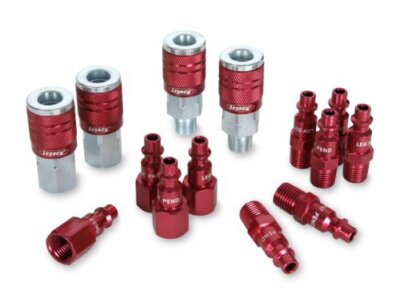 ColorConnex Coupler & Plug Kit 14pc. Industrial Type D, 1/4 in. NPT, Red A73458D