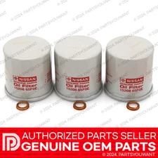 GENUINE Nissan Infiniti OEM Engine Oil Filter + Washer Gasket 15208-65F0E 3 PACK
