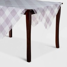 Threshold Quality Design Table Throw: 50 X 50 Lilac/White. New