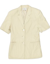 Luisa Spagnoli Womens 3 Button Blazer Jacket It 46 Large Beige Cotton Mg05