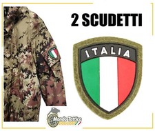 2PZ Toppa Patch Scudetto Italia Crest pvc uniforme militare bandiera Italiana 