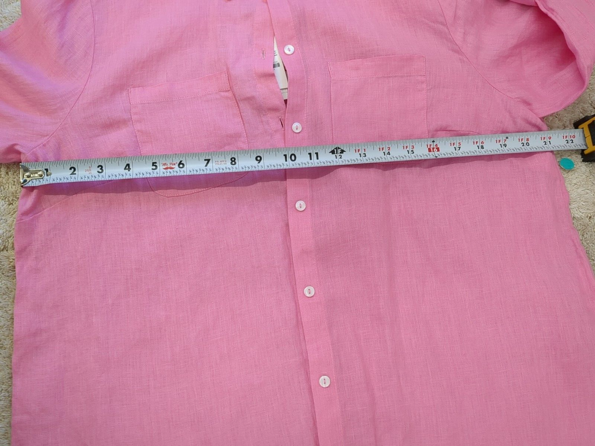 Charter Club Petite 100% Linen Button-Front Shirt Bubble