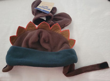 Infant Boys Osh Kosh Bgosh Brown  Green Dinosaur Hat  Mittens Set Size 12-24M