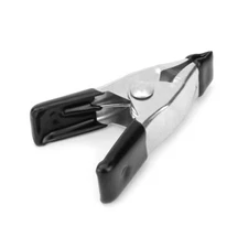 4 pc. Mini Metal Spring Clamps, 2"- Steel Clips, Rubber