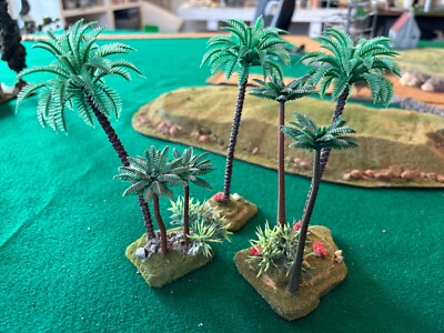 28MM PALM TREES TERRAIN FOR WARGAMING OR DISPLAY PAINTED AND BASED!! | eBay