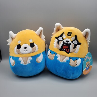 Squishmallows Hello Kitty Plush Orange 7'' Red Panda Happy Growl Aggretsuko Lot