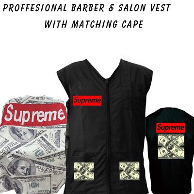 Professional Barber vest,Barber jacket,barber stylist vest,Black vest m to 3xl