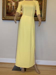 light yellow silk dress