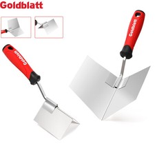 Goldblatt Stainless Steel Corner Trowel Set,Lining Plastering Trowel Angled Tool