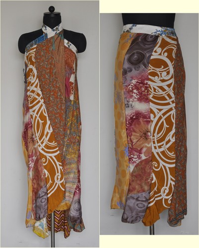 Women Swimwear Bikini Cover Up Beach Sarong Dress Sari Casual Wrap Skirt Silk - Foto 38 di 48