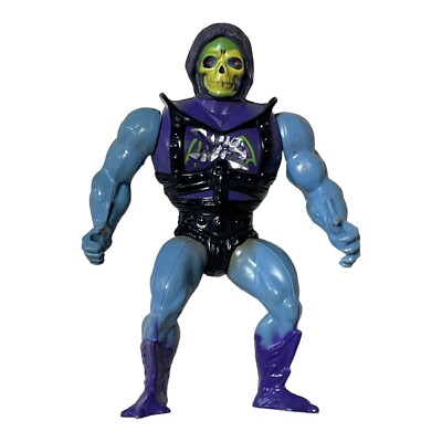 VTG 1983 He-Man Masters Of The Universe Battle Damage Soft Head Skeletor Figure