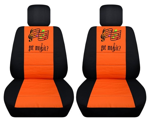 Fits Nissan Altima 2007 to 2021 Front set car seat covers music notes design - Picture 13 of 17