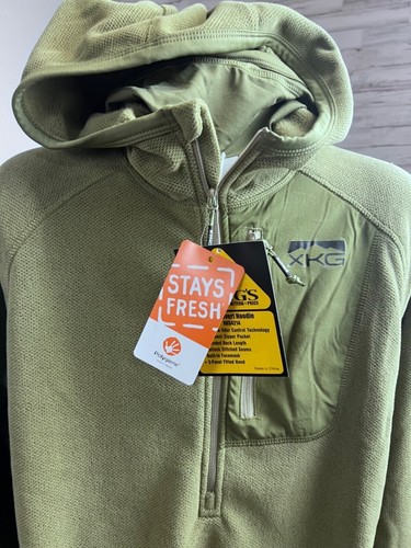 King's Camo Men's XKG Covert Hunting Hoodie 1/2 zip Sz. 2XL New Olive XKG4214 - Picture 2 of 13