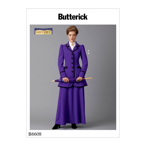 NEW VICTORIAN EDWARDIAN DRESS SUIT JACKET SKIRT PATTERN MACCALLS M8136 - Picture 5 of 6
