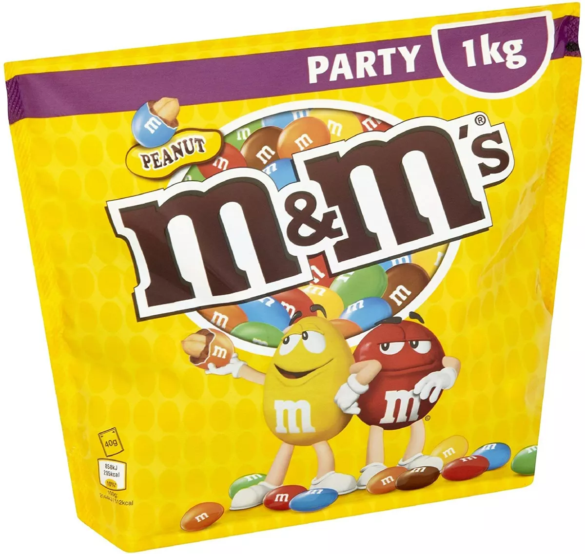 m&m's Peanut CHOCOLATE PARTY POUCH BAG 1KG is not halal