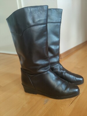 Carmen Kufenberg Stiefel Vintage 4,5 37,5 Schwarz Leder Boots