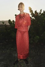 NWT ZARA LONG FRINGED OPEN KNIT TUNIC SIZE S