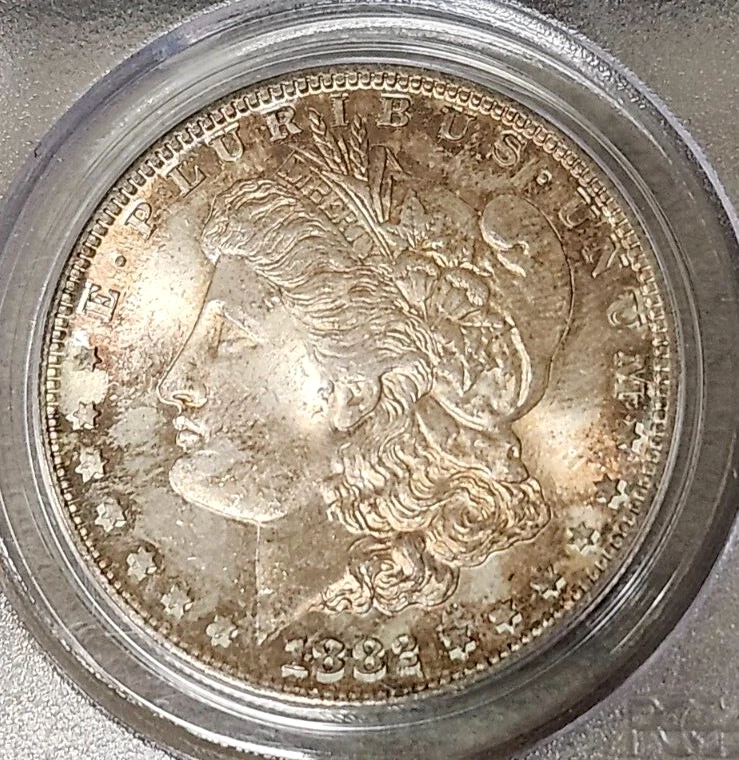 1882-S Morgan Dollar - Mild & Wild Tones - MS65 - PCGS/CAC - Old Green Label - Image 4 of 4