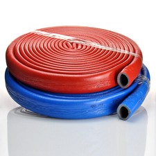 Top Qualitat 10m Rohrisolierung ROT BLAU Isolierschlauch Heizung Sanitär