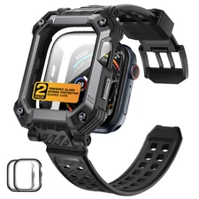 i-Blason Strap Band for Apple Watch 10 46mm Case Built-in Tempered Glass Cover