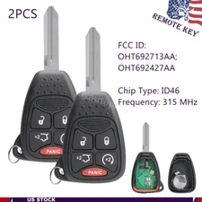 2 For 2008 2009 2010 2011 2012 2013 2014 Dodge Avenger Smart Remote Car Key Fob