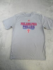 Adidas Philadelphia Phillies MLB Baseball T Shirt Gray Boys XL 18/20 Fan Apparel